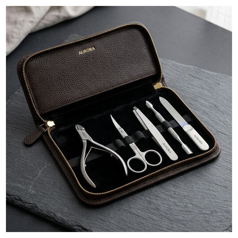 Luxury 5-Piece Professional Manicure & Pedicure Travel Set