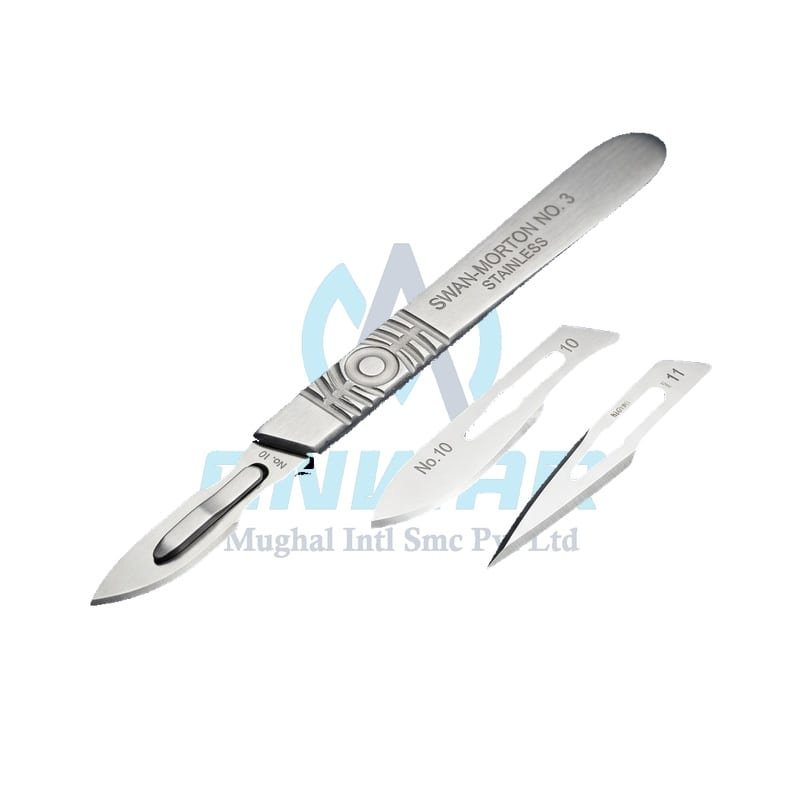 Scalpel Handle No. 3 & No. 4 with Surgical Blades